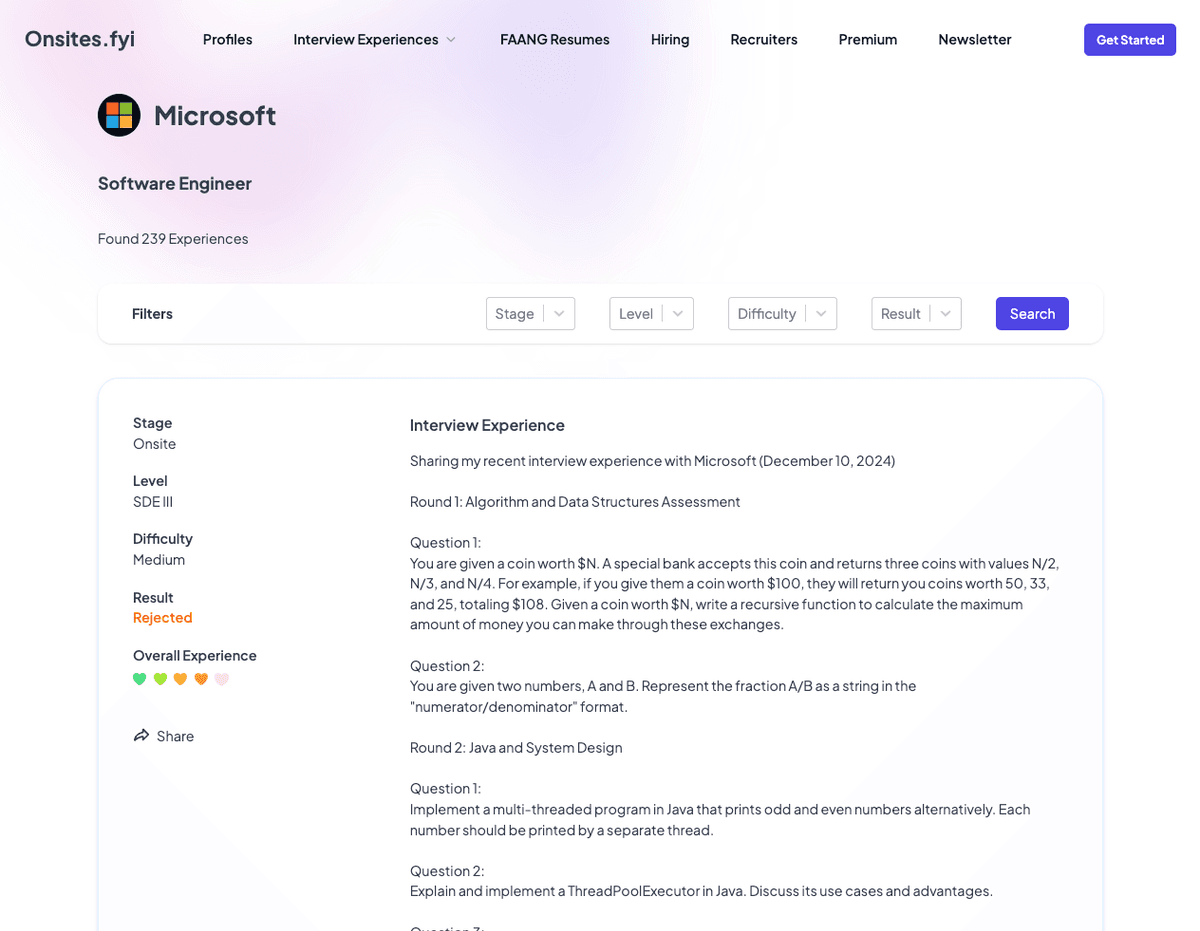 Microsoft Software Engineering Interview Questions and Process: A ...